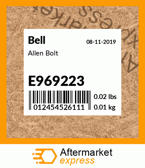 Spare part E969223 + Allen Bolt