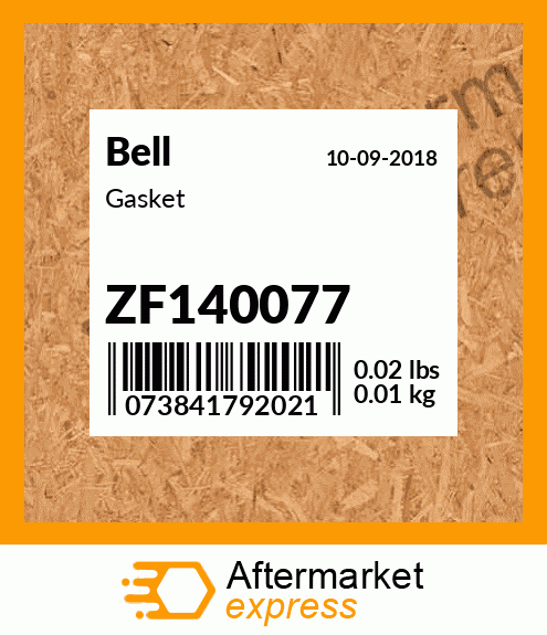 Spare part ZF140077 + Gasket