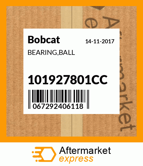 Spare part 101927801CC + BEARING,BALL