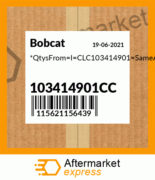 Spare part 103414901CC + *QtysFrom_I_CLC103414901_SameAS-Recommended