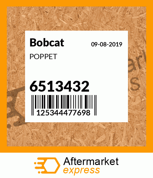 NEW 6513432  POPPET Drive Pump FOR BOBCAT 