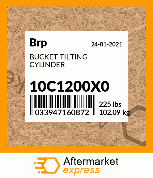 Spare part 10C1200X0 + BUCKET TILTING CYLINDER