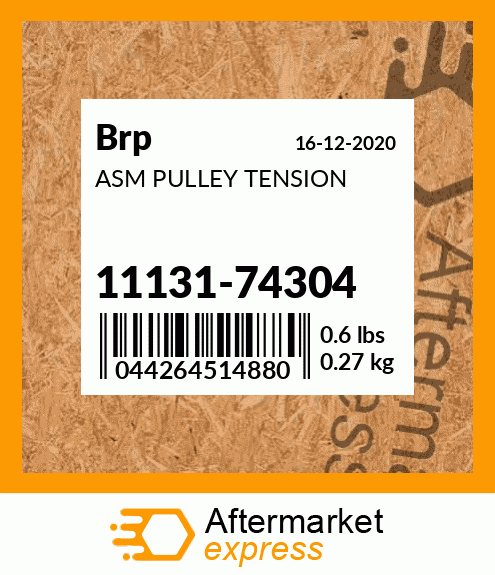 Spare part 11131-74304 + ASM PULLEY TENSION