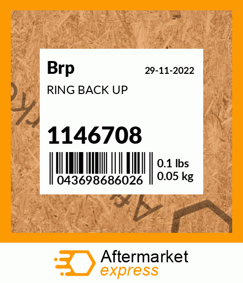 Spare part 1146708 + RING BACK UP