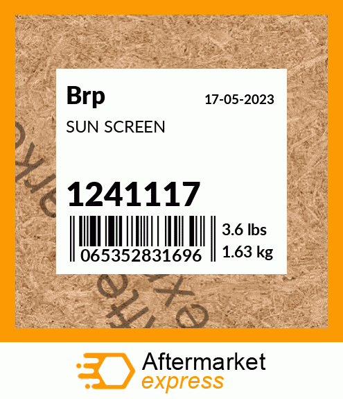 Spare part 1241117 + SUN SCREEN