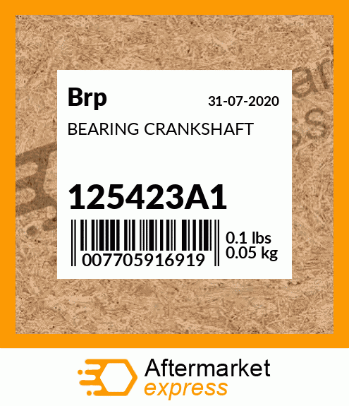 Spare part 125423A1 + BEARING CRANKSHAFT