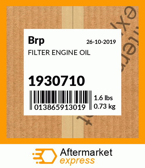 Spare part 1930710 + FILTER ENGINE OIL