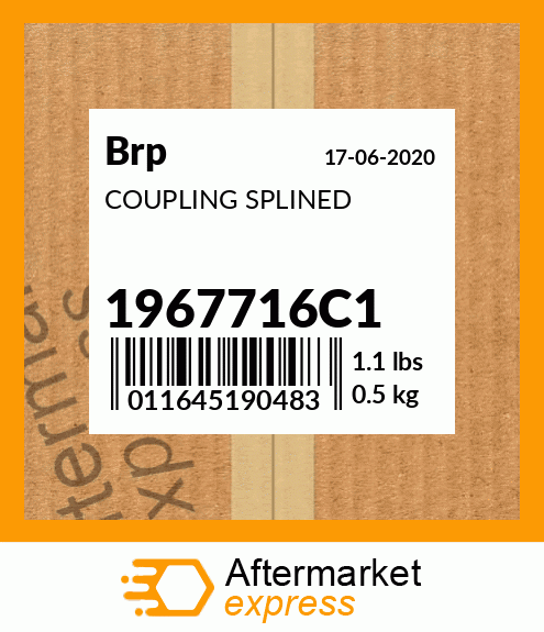 Spare part 1967716C1 + COUPLING SPLINED