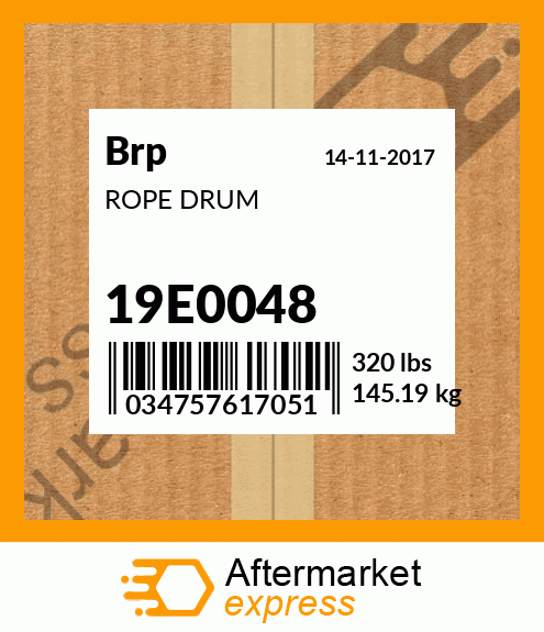 Spare part 19E0048 + ROPE DRUM