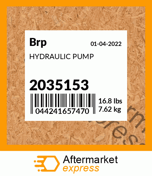 Spare part 2035153 + HYDRAULIC PUMP