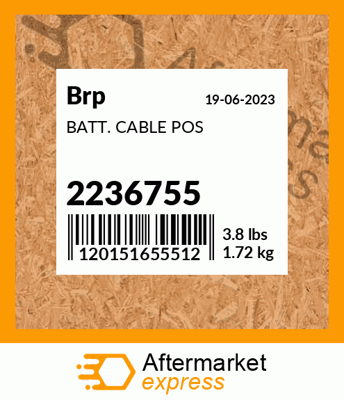 Spare part 2236755 + BATT. CABLE POS