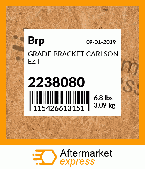 Spare part 2238080 + GRADE BRACKET CARLSON EZ I