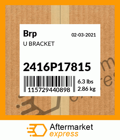 Spare part 2416P17815 + U BRACKET