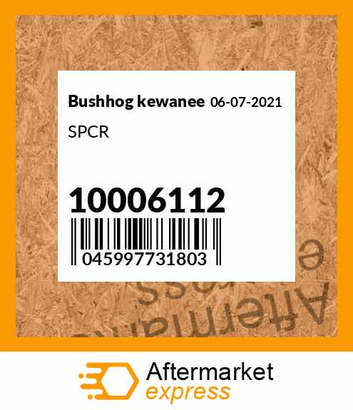 Spare part 10006112 + SPCR