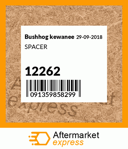 Spare part 12262 + SPACER