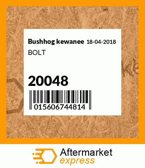 Spare part 20048 + BOLT