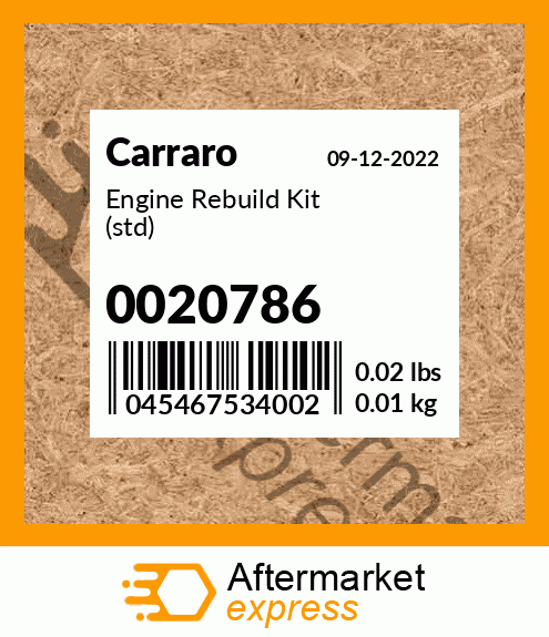 Engine Rebuild Kit (std) 0020786