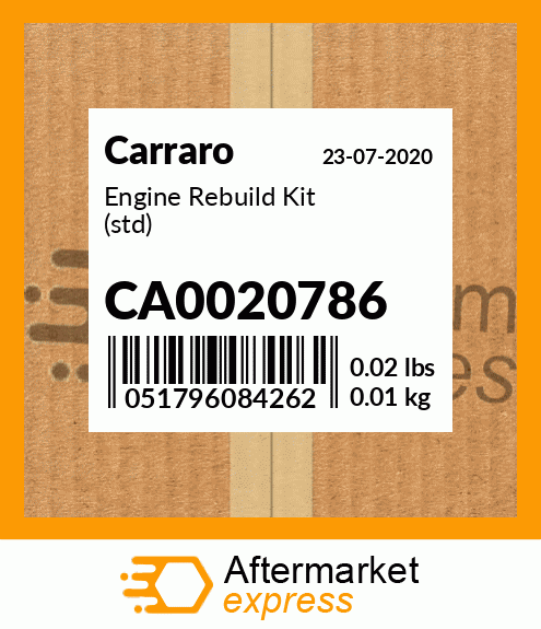 Spare part CA0020786 + Engine Rebuild Kit (std)