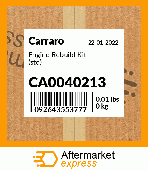 Spare part CA0040213 + Engine Rebuild Kit (std)