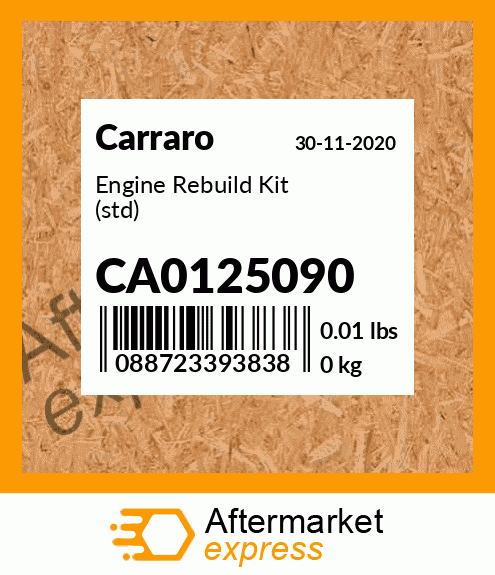 Spare part CA0125090 + Engine Rebuild Kit (std)