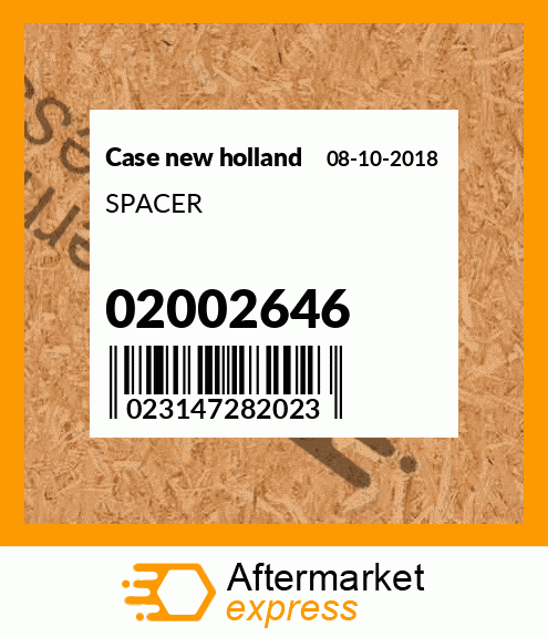 Spare part 02002646 + SPACER