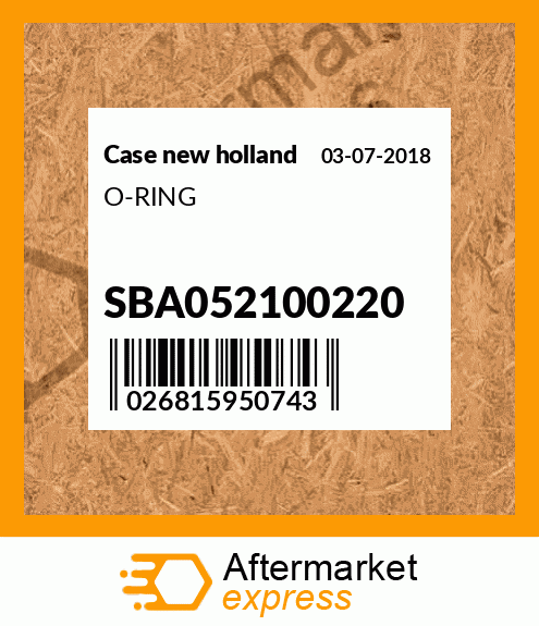 Details about   New Holand / Case: O-Ring, Part # SBA052100200 Lot Of 5 New Old Stock 