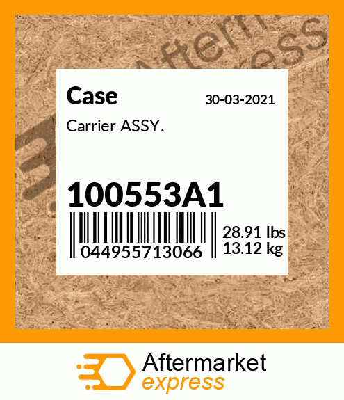 Spare part 100553A1 + Carrier ASSY.