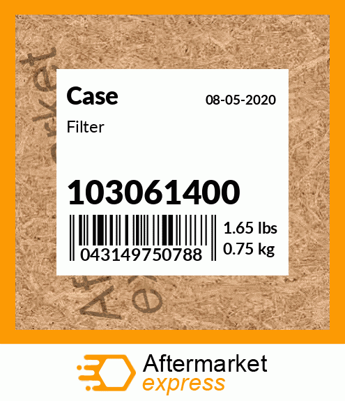 Spare part 103061400 + Filter