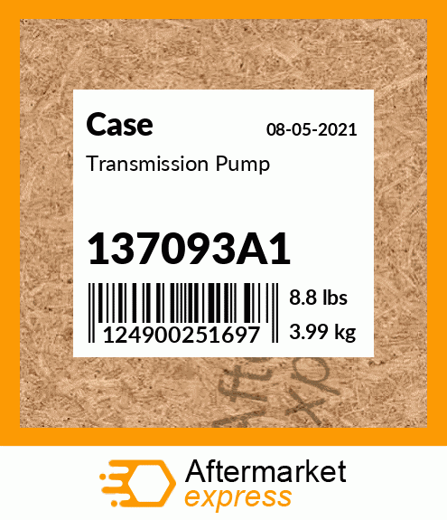 Spare part 137093A1 + Transmission Pump