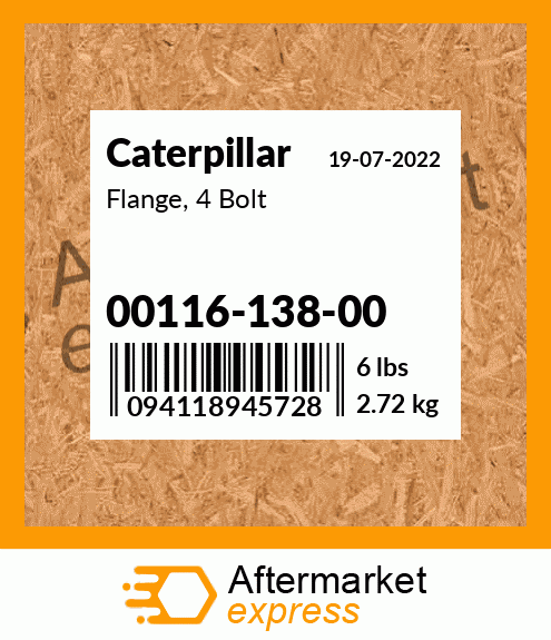 Flange, 4 Bolt 00116-138-00