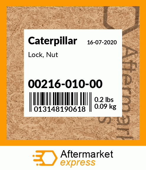 Lock, Nut 00216-010-00