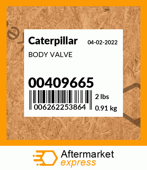 BODY VALVE 00409665