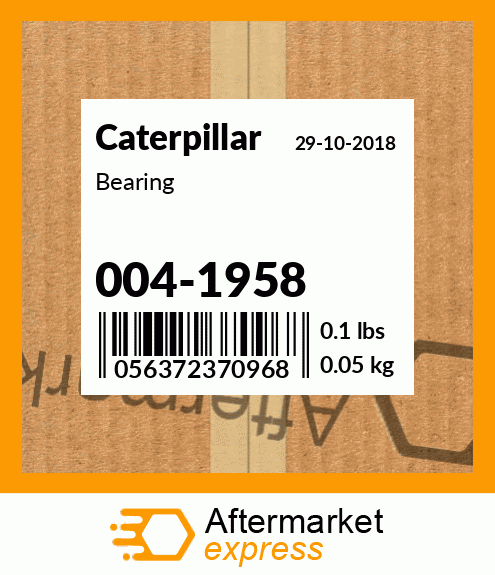 Spare part 004-1958 + Bearing