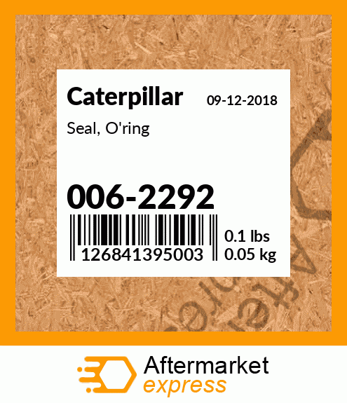Seal, O'ring 006-2292