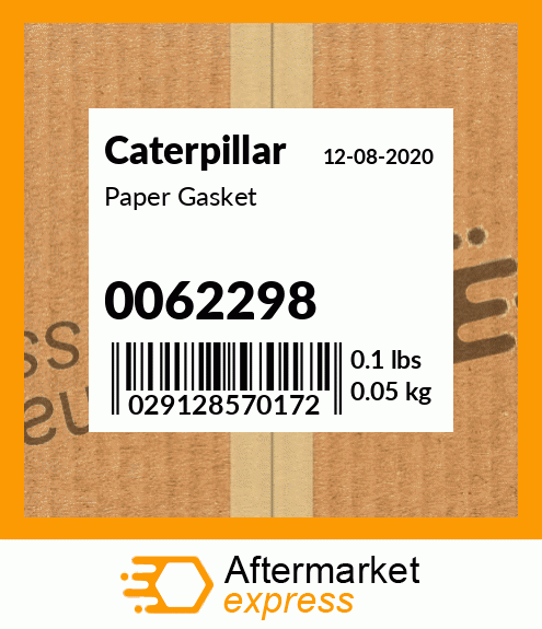 Spare part 0062298 + Paper Gasket