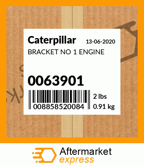 Spare part 0063901 + BRACKET NO 1 ENGINE