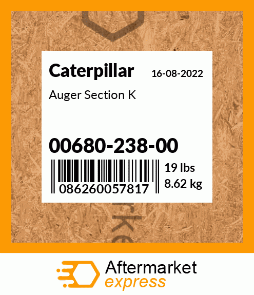 Auger Section K 00680-238-00