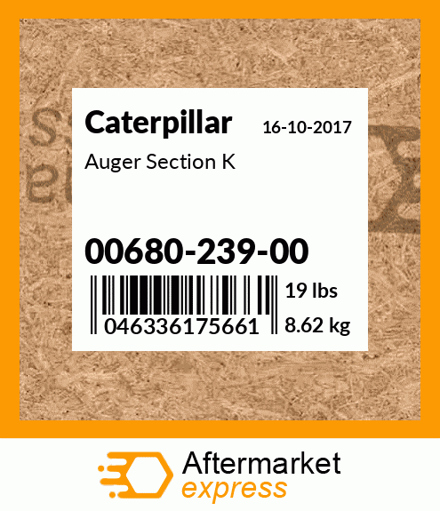 Auger Section K 00680-239-00