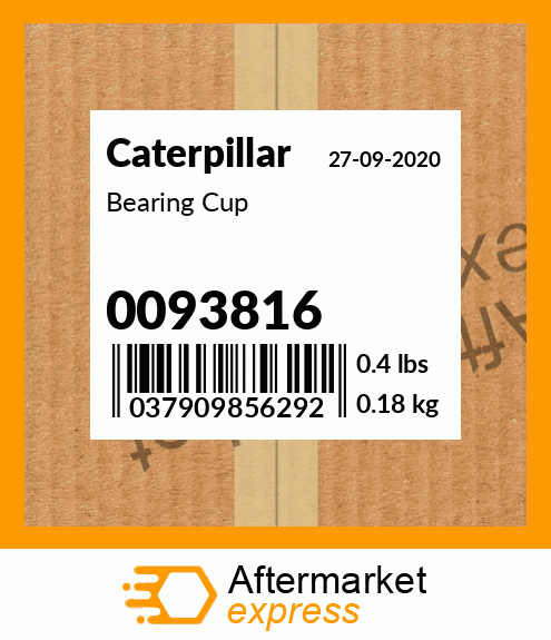 Spare part 0093816 + Bearing Cup