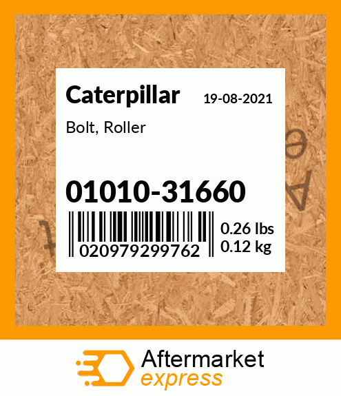 Bolt, Roller 01010-31660
