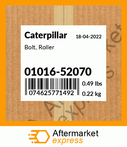 Bolt, Roller 01016-52070