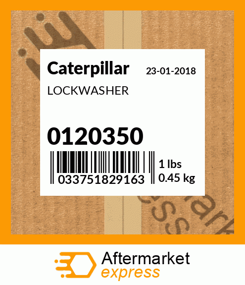 Spare part 0120350 + LOCKWASHER