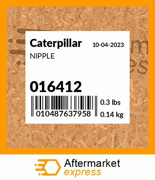 Spare part 016412 + NIPPLE