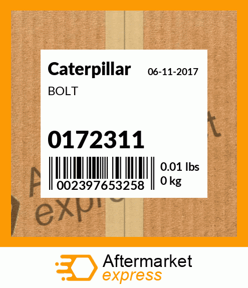 Spare part 0172311 + BOLT