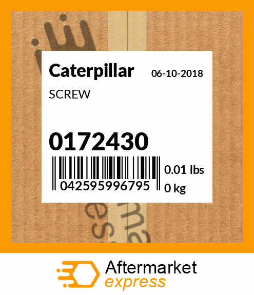 Spare part 0172430 + SCREW