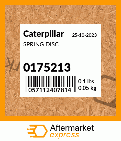 Spare part 0175213 + SPRING DISC