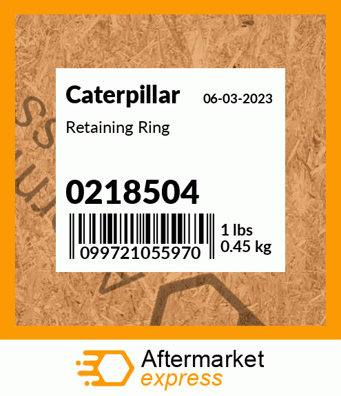 Spare part 0218504 + Retaining Ring