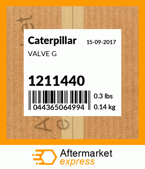 1211490 Valve G Fits Caterpillar With for sale online 