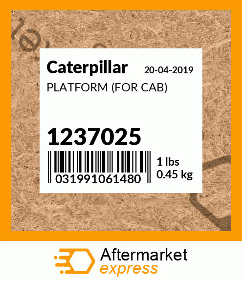 PLATFORM (FOR CAB) 1237025