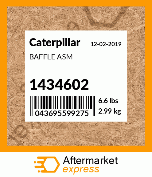 1434602 - BAFFLE ASM fits Caterpillar | Price: $448